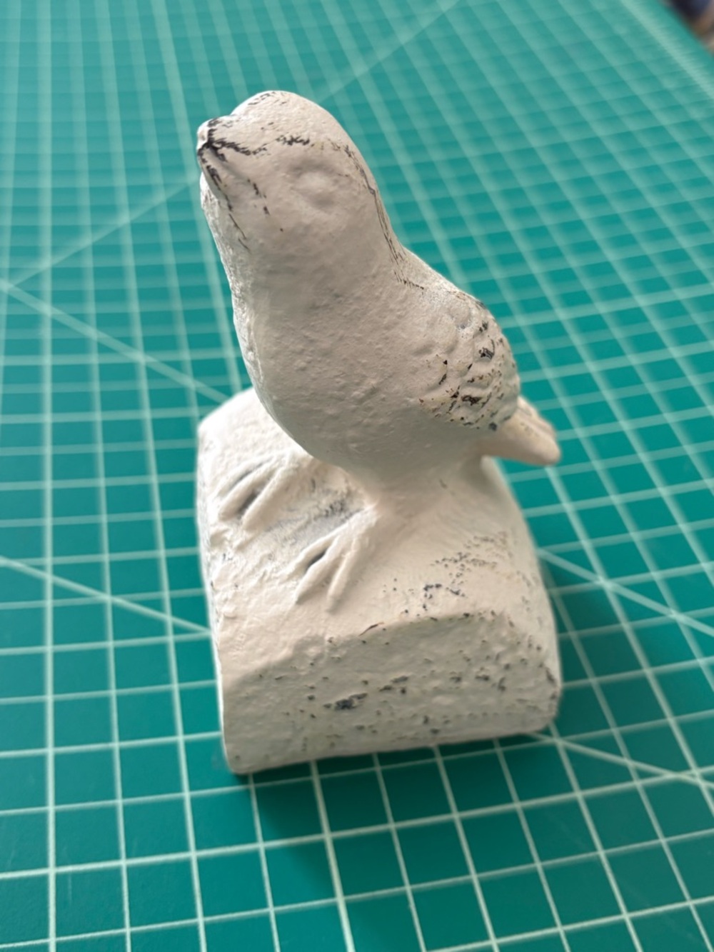Michaels White Distressed Decorative Bird Bookend
